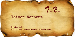 Teiner Norbert névjegykártya