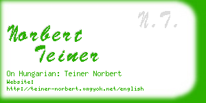 norbert teiner business card